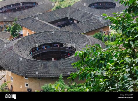 Tianluokeng Tulou Castle Houses Named Four Dishes And One Soup UNESCO