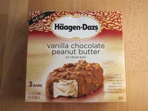 Frozen Friday Haagen Dazs Vanilla Chocolate Peanut Butter Ice Cream Bars