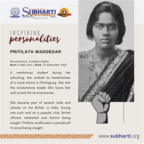 Pritilata Waddedar – Subharti Blog