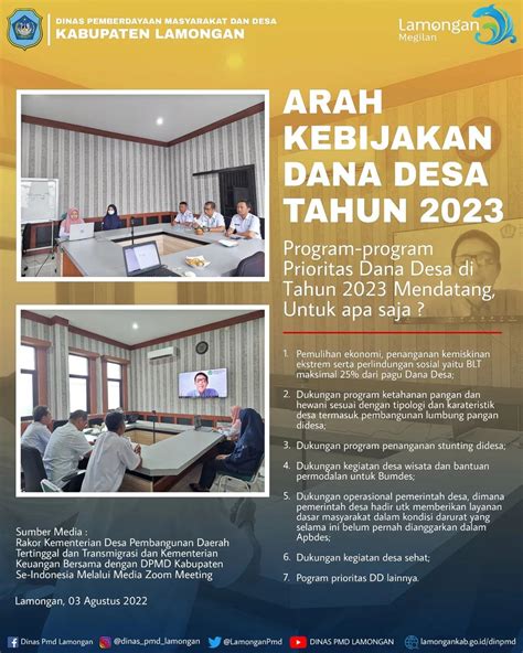 Arah Kebijakan Dana Desa Tahun Program Prioritas Dana Desa Di