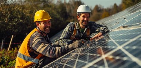 Premium AI Image | Installing a Solar Cell on a Roof Solar panels on roof