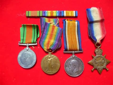 Ww British And Victory Medals Star Ww Defence Medal