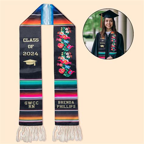 Personalized Mexican Graduation Stole Sash Class of 2024 High School College University Gift ...