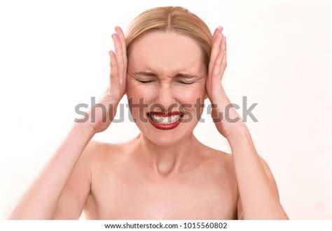 Beautiful Blonde Naked Woman Pretty Blue Stock Photo Shutterstock