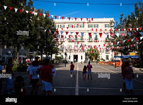 People Celebrate Gibraltar National Day Main Street Gibraltar 10th