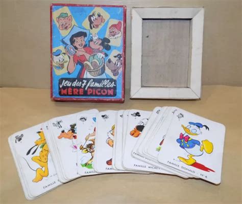 ANCIEN JEU DE Cartes 7 Familles Mere Picon Walt Disney EUR 22 50