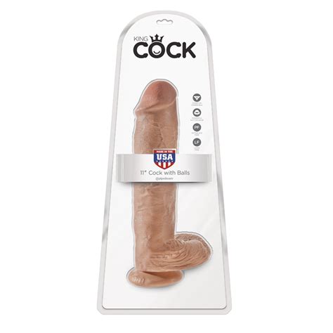 King Cock 11in Dildo W Balls Tan Pipedream Satisfaction