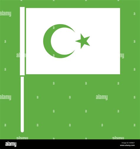 Turkish flag icon green Stock Vector Image & Art - Alamy