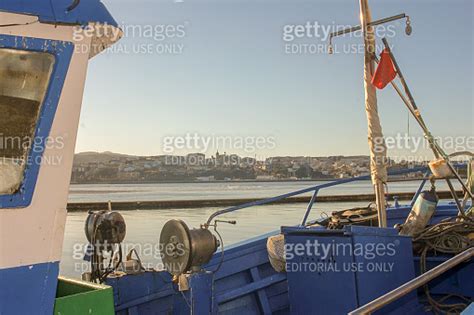 Fishing Ship In Front Of The Coast Of Ribadeo