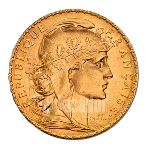 Moneda De Oro Kts Francos Franceses G