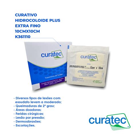 Curativo Hidrocoloide Plus Extra Fino Cmx Cm K Curatec Und