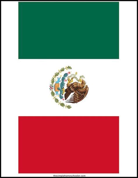 4 Stand Out Mexican Flag Printables & Coloring Pages - The Simple ...