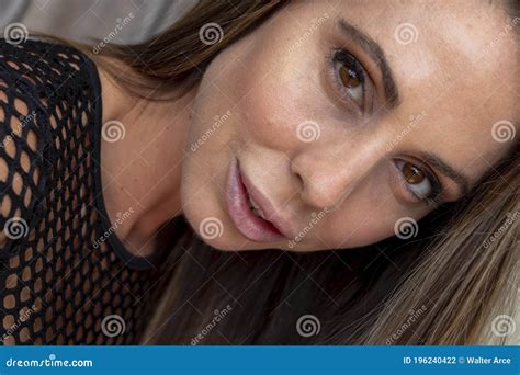 Lovely Brunette Model Posing Outdoors Stock Photo Image Of Beauty Adult 196240422