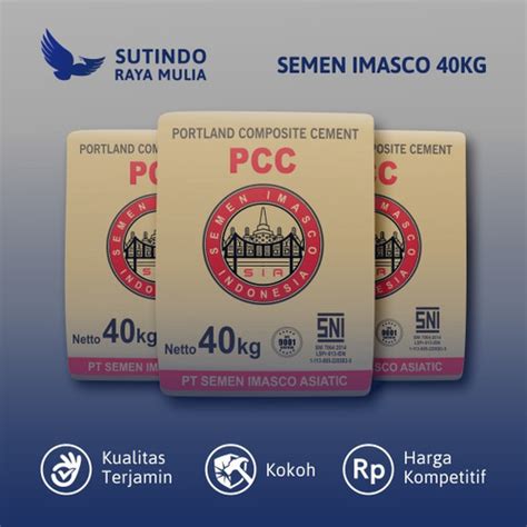 Jual SEMEN KEMASAN PCC IMASCO 40 KG Sutindo Store Kota Surabaya