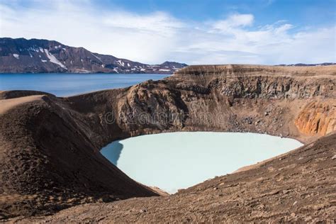 Crater Viti Askja On Iceland Stock Image Image Of Iceland Caldera