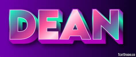 Dean Text Effect And Logo Design Name