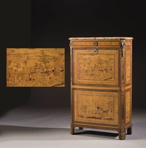 SECRETAIRE A ABATTANT D EPOQUE LOUIS XVI ESTAMPILLE DE NICOLAS PETIT