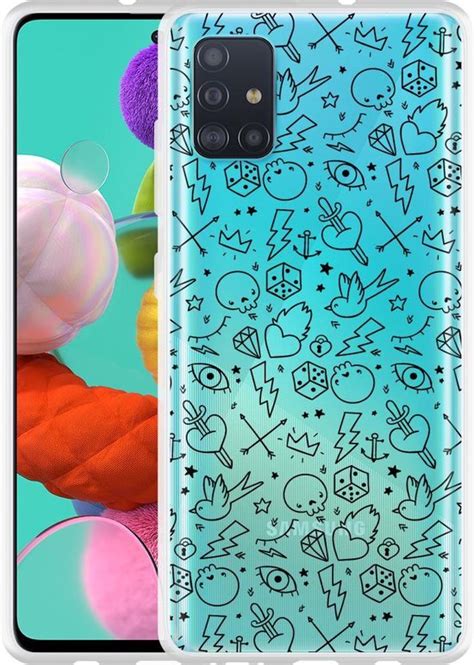 Samsung Galaxy A Hoesje Tattoo Zwart Designed By Cazy Bol