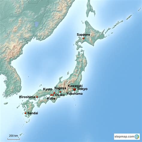 StepMap Japan Landkarte für Afghanistan