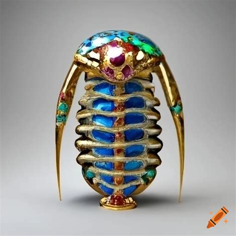 Sculpture Of A 3d Kufic Doll Trilobite Cloisonne On Craiyon