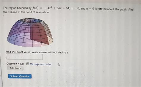 Solved The Region Bounded By F X X And Chegg