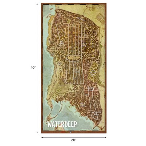 Buy Gale Force Nine Dungeons & Dragons Waterdeep Vinyl City Map, Multi ...