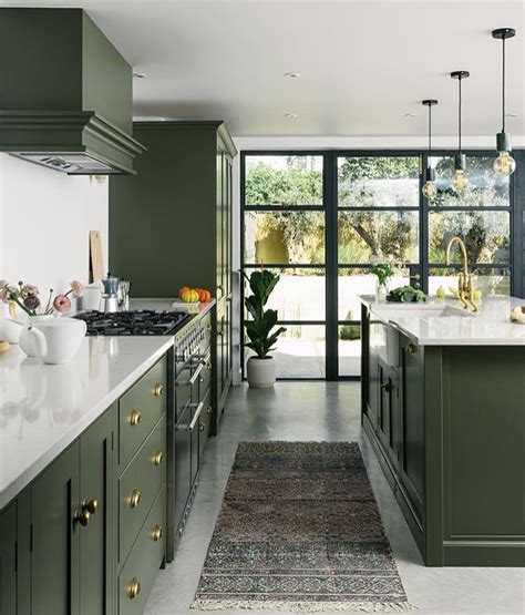 Olive Green Painted Kitchen Cabinets Cabinets Matttroy