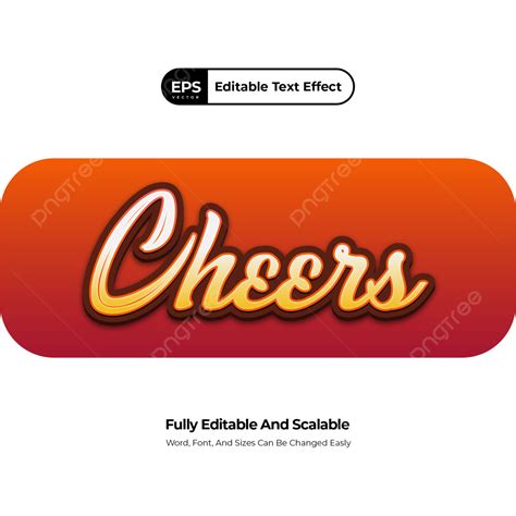 Editable Text Effect Vector Design Images Editable Text Effect Cheers