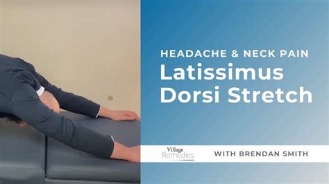 Headache Neck Pain Latissimus Dorsi Stretch YouTube