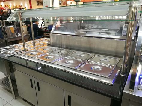 Marble Stainless Steel Catering Equipment Hot Food Unit Standing Bain