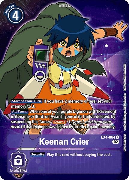 Keenan Crier Alternate Art Alternative Being Booster Digimon Card