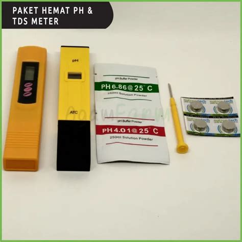 Paket Ph Meter Atc Dan Tds Meter High Quality Hidroponik Alat Ukur Air