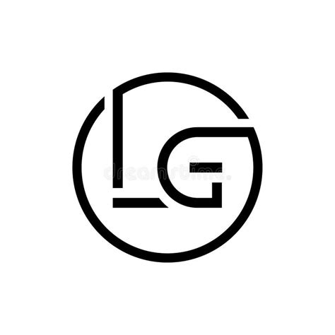 Initial Circle Lg Letter Logo Design Vector Template Abstract Letter