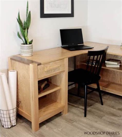 L shaped desk – Free Woodworking Plan.com