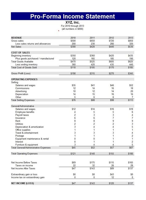 Sample Income Statement For Small Business — db-excel.com