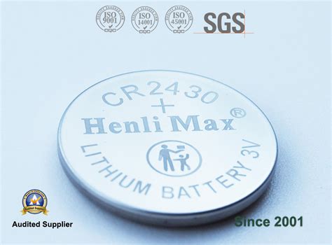 Henli Max Battery Li Mno2 Button Battery Crseries Cr2430 3 0V Lithium