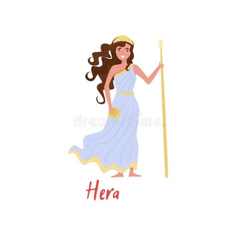 Grego Goddes Do Ol Mpico De Hera Ilustra O Do Vetor Do Personagem De