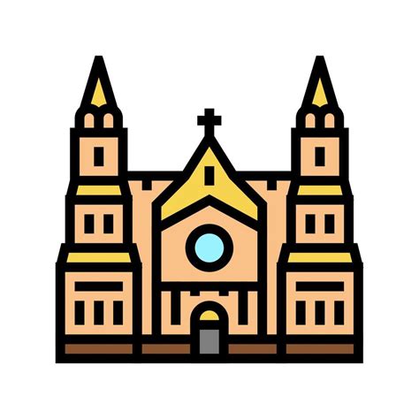 Icono Del Vector Del Edificio De La Catedral Ilustraci N Del Vector