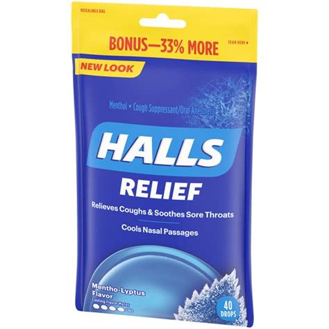 Halls Mentho Lyptus Cough Suppressantoral Anesthetic Menthol Drops