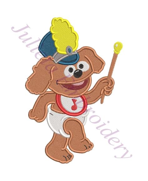 Baby Rowlf Muppet Babies Fill Embroidery Design 01 INSTANT | Etsy