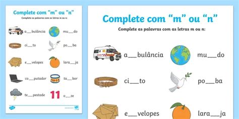 Atividade Para Completar Palavras Vogais Teacher Made 56 OFF