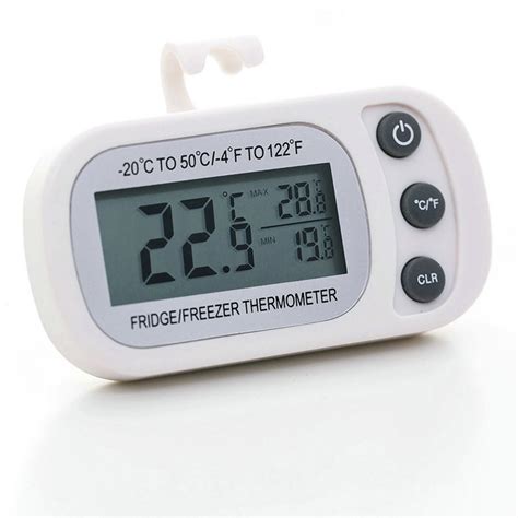 Digital Waterproof Fridge/Freezer Thermometer with LCD Min/Max ...