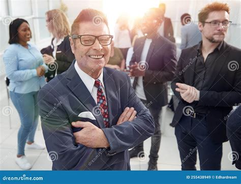 Close Up. Successful Business Man Standing in the Office Stock Image ...