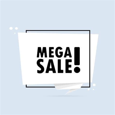 Premium Vector Mega Sale Origami Style Speech Bubble Banner Poster