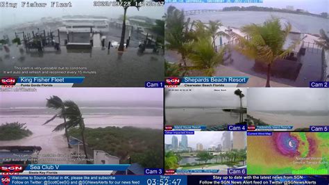 Replay Multiple Cam Coverage Of Florida As Hurricane Ian Approaches In