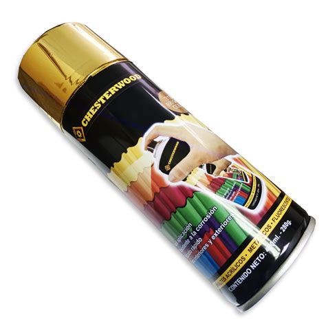 Spray Cromado Ml Oro Brillante Chesterwood Ferremayor