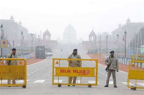 Security Beefed Up Near India Gate On The Eve Of Republic Day