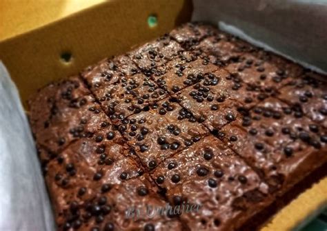 Resep Shiny Crust Fudgy Brownies Oleh Unhajiee Cookpad