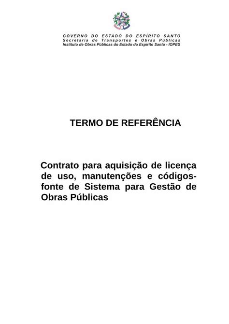 PDF TERMO DE REFERÊNCIA Contrato para aquisição de licença de