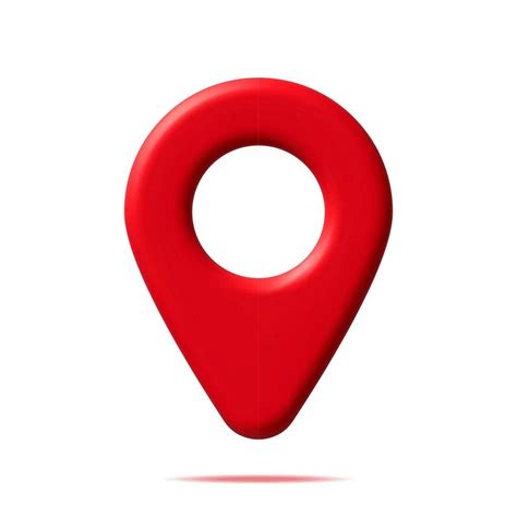 D Location Map Pin Isolated On White Red Gps Pointer Marker Icon Gps